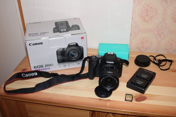 Canon EOS 200D 18-55 18 55 STM obi 777 expo! Foxpost egyeztetés után!