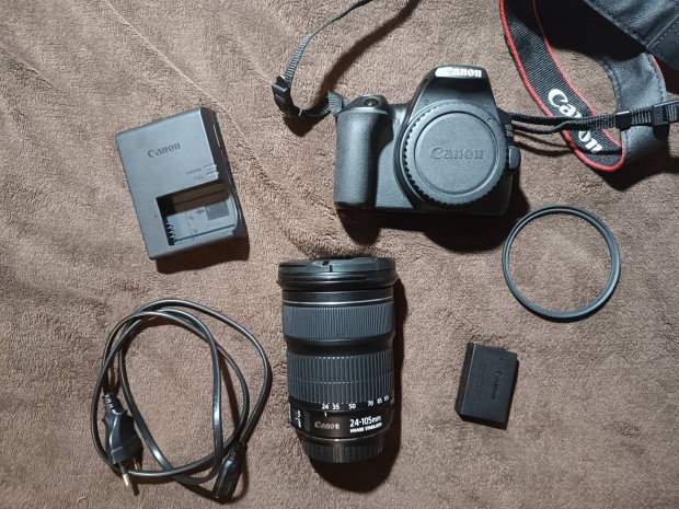 Canon EOS 250D DSLR fnykpezgp + 24-105mm objektv (kiegsztkkel)