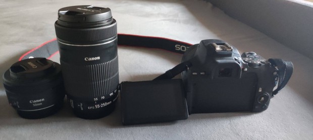 Canon EOS 250D + pnt, aksi tlt, 3 objektv