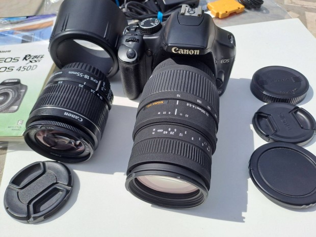 Canon EOS 450D + Sigma 70-300mm f4-5.6 DG Macro + Canon 18-55mm f3.5-5