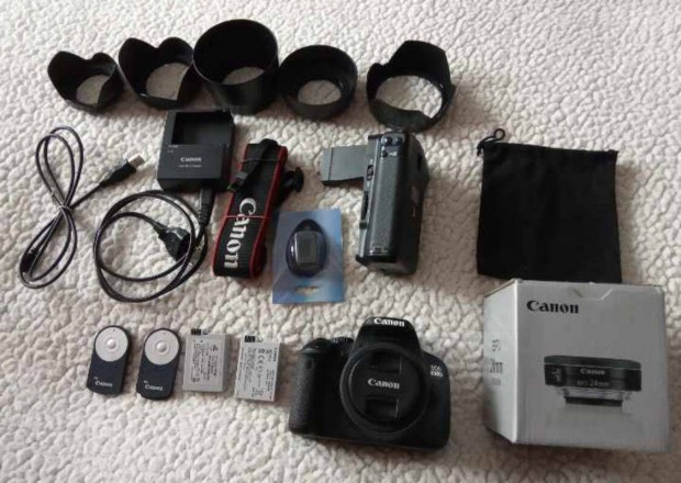 Canon EOS 650D digitlis fnykpezgp, kamera s tartozkok