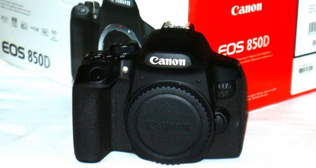 Canon EOS 850D dobozban, szinte j, pr exps
