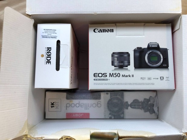 Canon EOS M50 Mark II fekete - Vlogger Kit