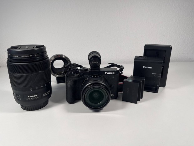 Canon EOS M6 Mark |I + EF-M 15-45mm + EF-S 18-135mm + extrk
