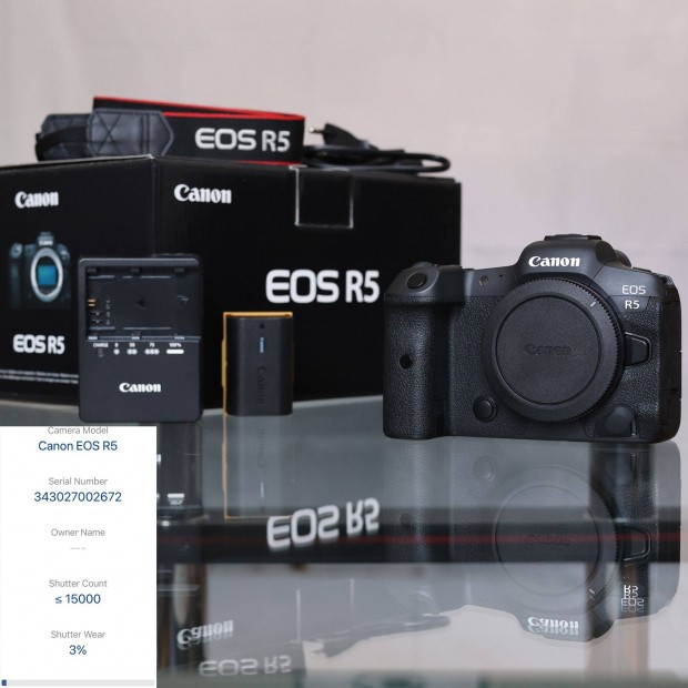 Canon EOS R5 - 15 000 exp� - �jszer� - Garanci�lis -