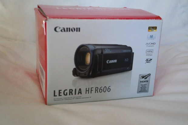 Canon Legria HF R606 videkamera elad dobozban, sszes tartozkval