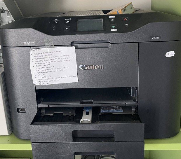 Canon Maxify MB2750 tintasugaras nyomtat. 1 v garancival