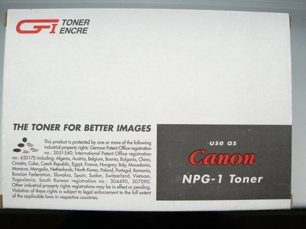 Canon Npg-1 toner ; Canon Npg1 toner ; Canon Npg 1 ; Canon NP-G1 = 999