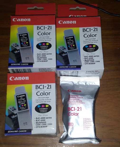 Canon Nyomtat Festk Patron Patronok 4db j BCI-21