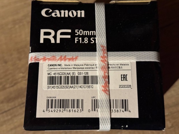 Canon RF 50mm F1.8 STM - Új, Bontatlan, 2 év garancia