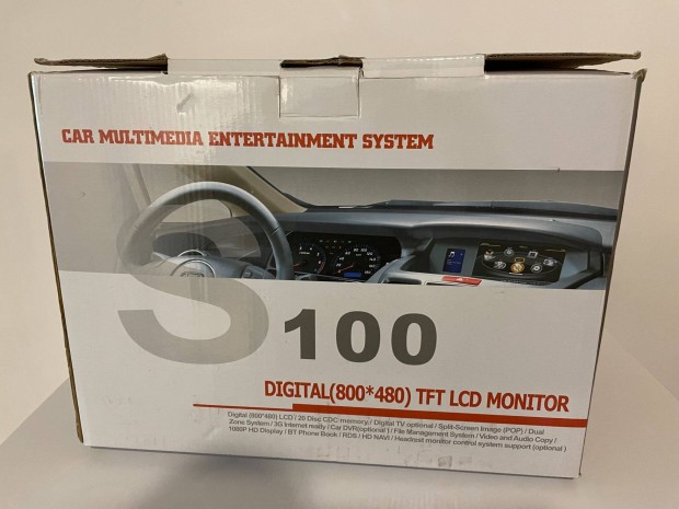 Car multimedia s100 digital 800x480 tft lcd monitor