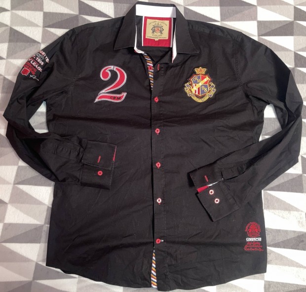 Carisma Denim (Rugby League) rugalmas jszer hmzett ffi ing 