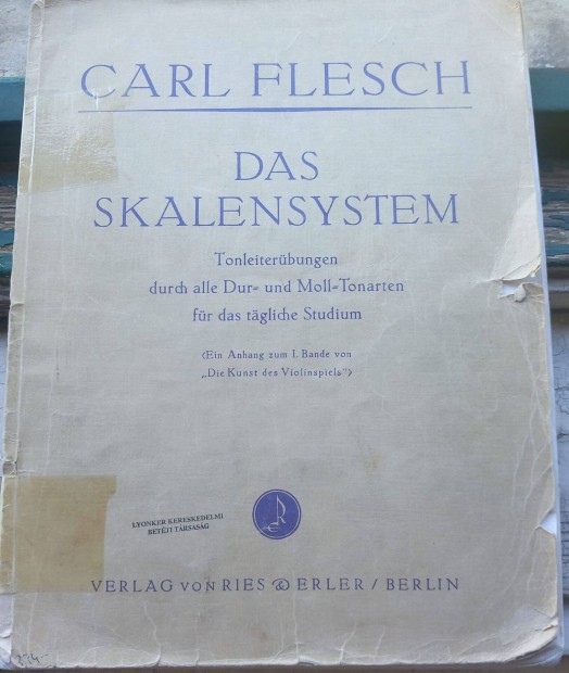 Carl Flesch Das skalensystem (kotta)