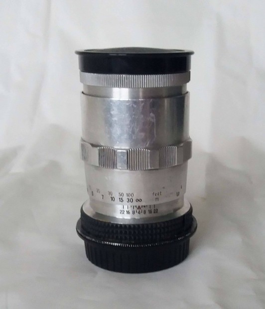 Carl Zeiss Sonnar 4 135 silver rgi objektv Canon FD mount adaptlt