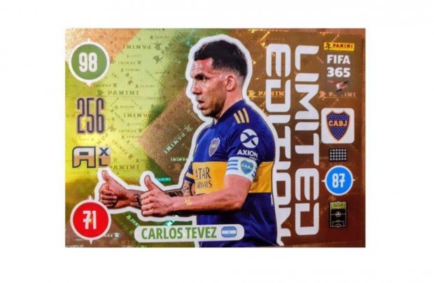 Carlos Tevez Boca Juniors Limited focis krtya Panini 2021 Update