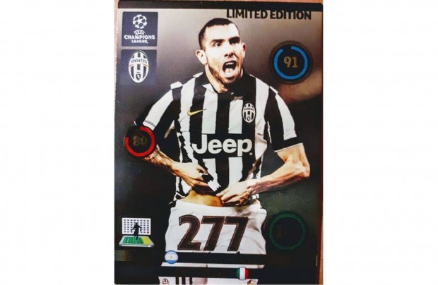 Carlos Tevez Juventus Limited focis krtya Panini 2014-15