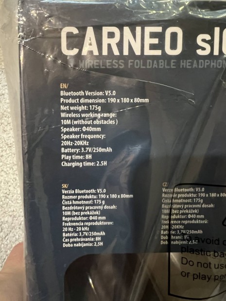 Carneo S10 DJ vezetk nlkli bluetooth fejhallgat