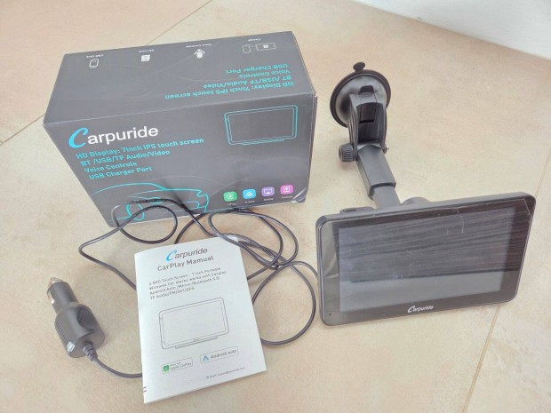 Carpuride 7" vezetéknélküli Carplay, Android Autó + Autórádió