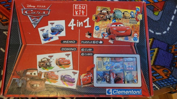 Cars 2 Clementoni 4in1 kombinált játék társasjáték