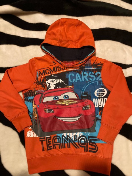 Cars Villm Mcqueen Disney fi kapucnis pulver 128 128-as!