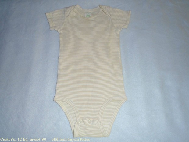 Carter's csíkos rövid ujjú body 12 hó (méret 80)