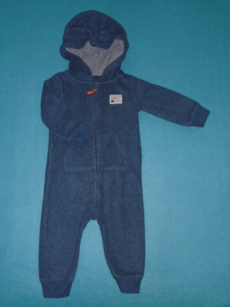 Carter's kapucnis kék all-in rugdalózó 9 hó (méret 74)