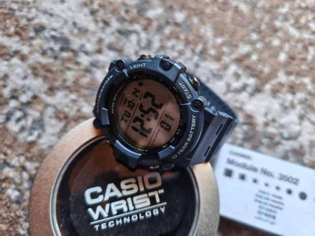 Casio AE-1500WH-2A férfi kék óra + 2 db kijelzővédő fólia