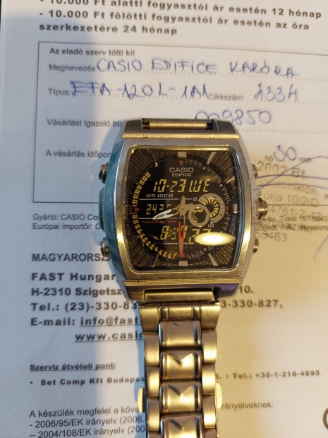 Casio EFA-120L-1A1Vef Frfi Karra -