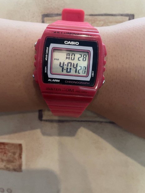 Casio W-215H pink szin ra szp llapotu 