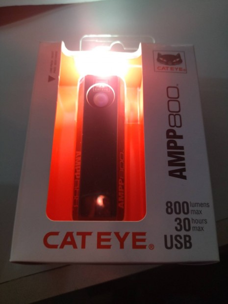 Cateye AMPP800 első lámpa tölthető usb