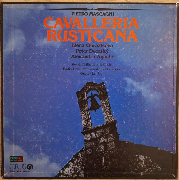 Cavalleria Rusticana klaaszikus zene 2 LP