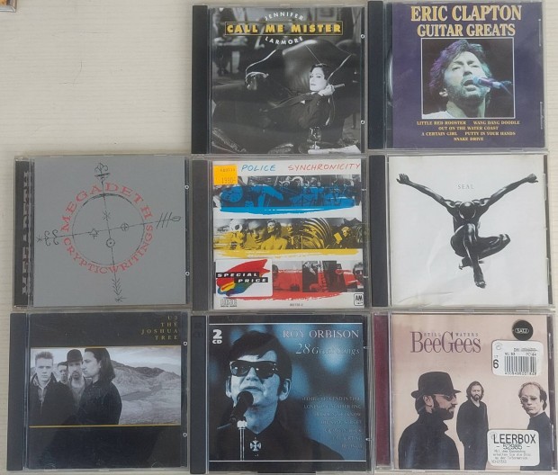 Cd lemezek, U2, Bee Gees, Roy Orbison