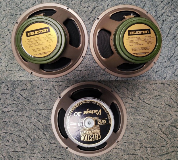 Celestion G12M Greenback UK 2 darab + 1db V30 UK hangszr