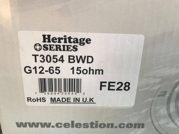Celestion Heritage G12-65 gitr hangszr j, dobozban
