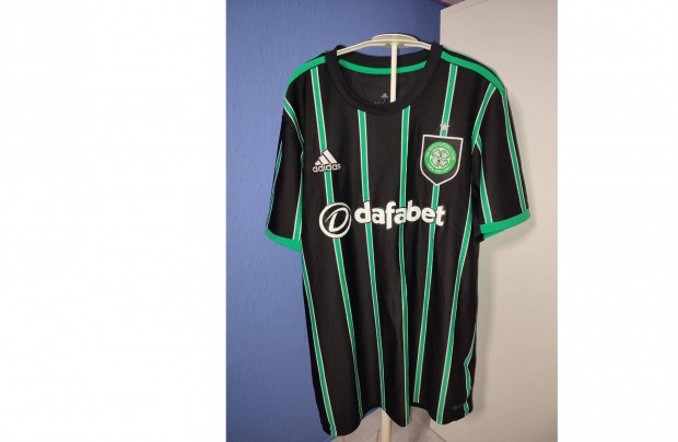 Celtic eredeti adidas 2020-as fekete zld mez (L)