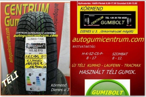 Centrum gumiszerviz -185/65r15 tli gumi jak -Kumho