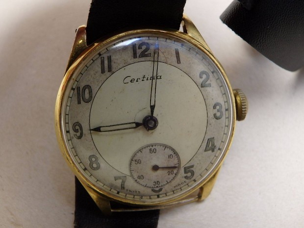 Certina Retro Felhúzós Régi Férfi Karóra Eladó Aranyozott TOK