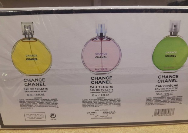 Chanel Chance parfüm csomag 3×30 ml új