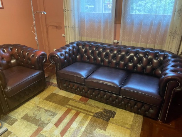 Chesterfield br kanap + fotel