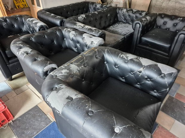 Chesterfield kanapé és fotel eladó
