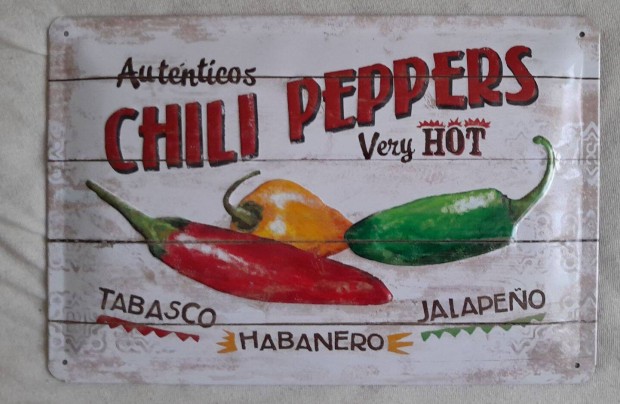 Chilli Peppers fm dekortbla 20x30cm dombornyomott