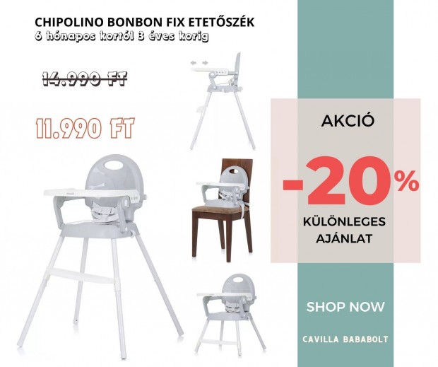 Chipolino Bonbon Fix Etetszk - Grey