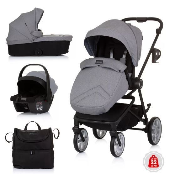 Chipolino Linea 3in1 multifunkcis babakocsi - Ash Grey