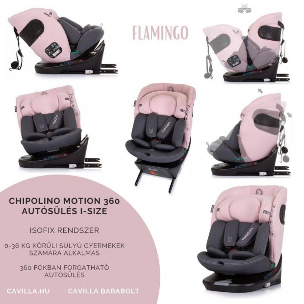 Chipolino Motion 360 Autsls I-Size 40-150CM - Isofix (0-36KG) - gh