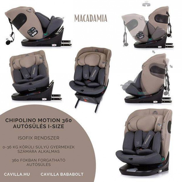 Chipolino Motion 360 Autsls I-Size 40-150CM - Isofix (0-36KG) - hn