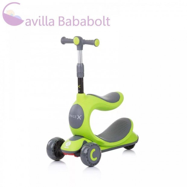 Chipolino Space X 2 az 1-ben roller s futbicikli - Lime, gkh