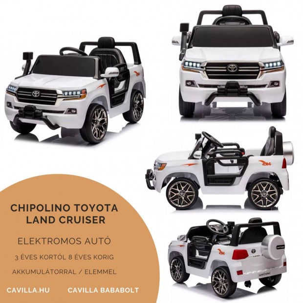 Chipolino Toyota Land Cruiser Elektromos Aut - White