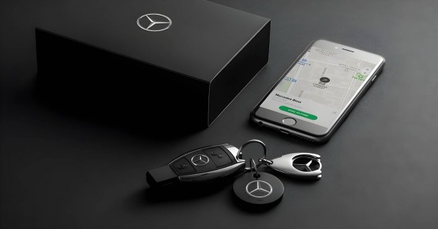 Chipolo intelligens kulcs loktor Mercedes-Benz logval