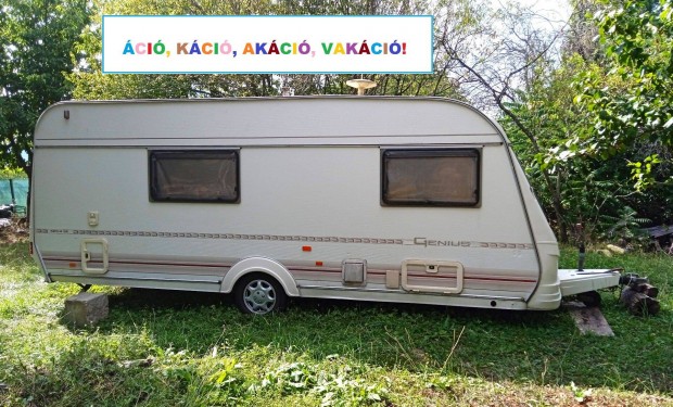Choacman Genius 520/4 lakókocsival irány a part