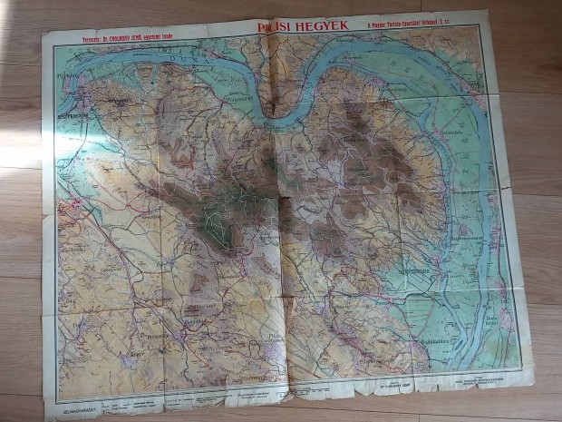 Cholnoky antik pilisi budai hegyek turista térkép